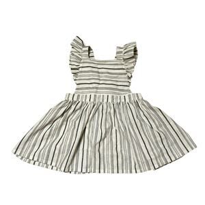 NEW Daughter Co. Linen Dusk Stripe Pinafore Size 3/4
